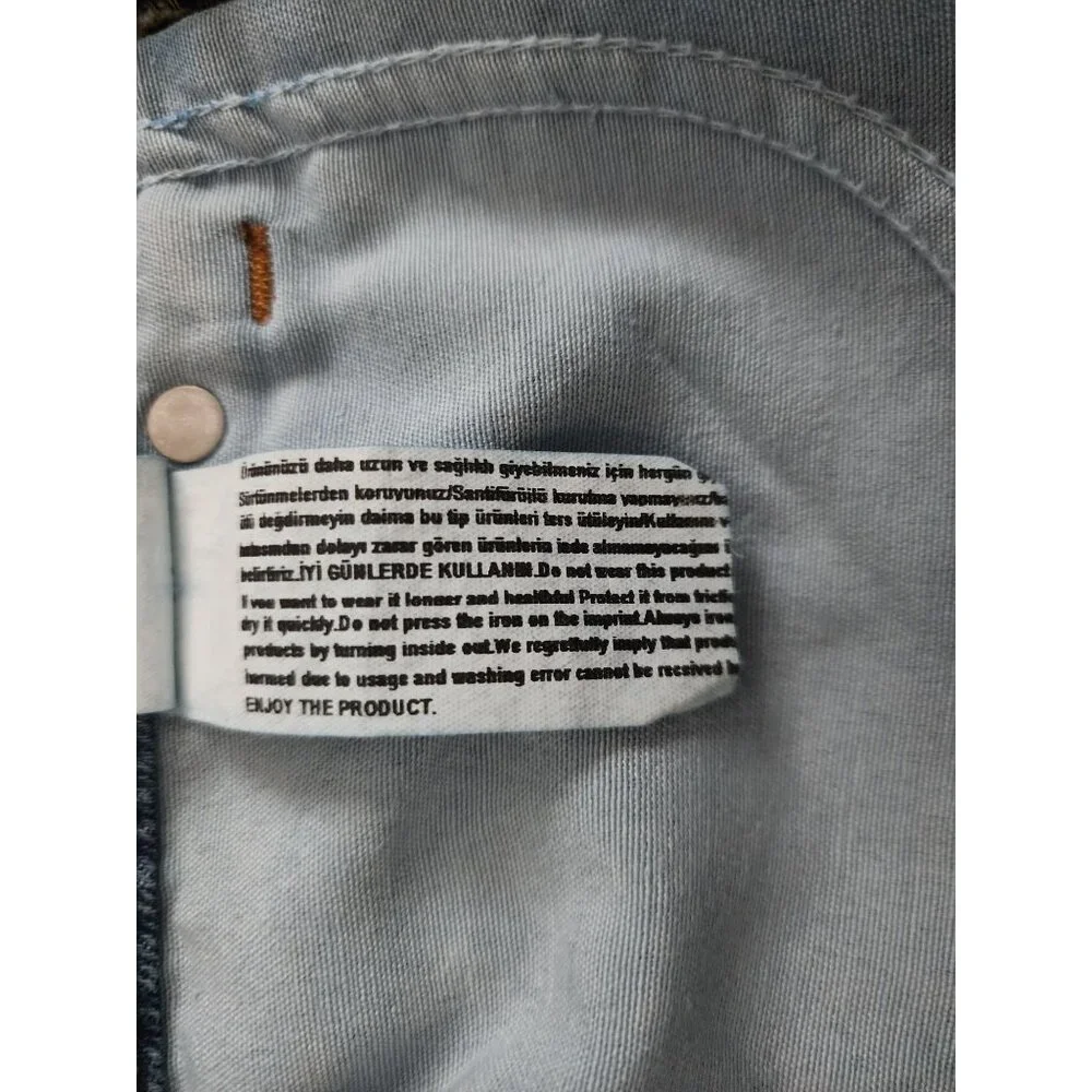 Dilvin Jeans Women's MAVI Blue Denim Patchwork Distressed Skirt Size US 06/EU-38 - Picture 9 of 12